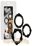 Penisringe-Set _Get Hard_ schwarz (Orion - 514292 0000)