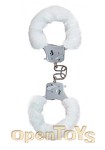Furry Fun Cuffs - White Plush (Scala - ToyJoy)