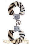 Furry Fun Cuffs - Zebra Plush (Scala - ToyJoy)