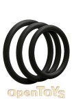 OptiMALE - 3 C-Ring Set - Thin - Black (Doc Johnson)