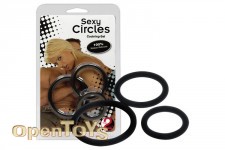 Sexy Circles Black Cockring Set 