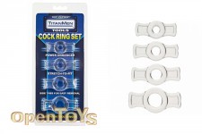 TitanMen Tools - Cock Ring Set Clear 