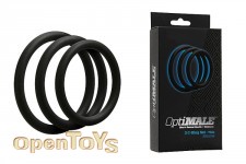OptiMALE - 3 C-Ring Set - Thin - Black 
