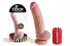 Dual Density Cock with Balls - 9 Inch - Skin 