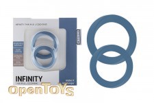 Infinity - Thin M and L Cockring - Blue 