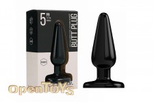 Butt Plug - Basic - 5 Inch - Black 