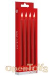 Teasing Wax Candles Large - Parafin - 4-pack - Red (Shots Toys - Ouch!)