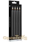 Teasing Wax Candles Large - Parafin - 4-pack - Black (Shots Toys - Ouch!)