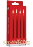 Teasing Wax Candles - Parafin - 4-pack - Red (Shots Toys - Ouch!)