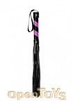 Whip Leather Black with Purple Stripes (Shots Toys - Ouch!)
