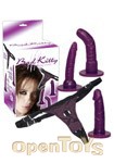 Strap-On Set mit 3 Dildos - purple (Bad Kitty)