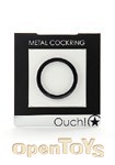 Metal Cockring Black - M (Shots Toys - Ouch!)