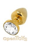 Buttplug Gold 24 C 30mm with Crystal (Diogol)