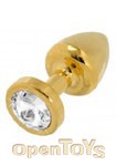 Buttplug Gold 24 C 25mm with Crystal (Diogol)