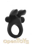 Rabbit Cockring Black (Shots Toys)