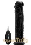 Vibrating Realistic Cock - 11 Zoll - Black (RealRock)