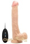 Vibrating Realistic Cock - 10 Zoll - with Remote Control - Black (RealRock)