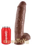 11 Inch Cock - with Balls - Brown (Pipedream - King Cock)