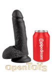 7 Inch Cock - with Balls -Black (Pipedream - King Cock)