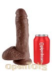 8 Inch Cock - with Balls - Brown (Pipedream - King Cock)