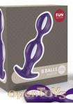 B-Balls Butt Plug - white/dark violet (Fun Factory)