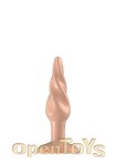 Buttplug - Rubber - 4 Inch - Model 5 - Flesh (Bottom Line)