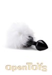 Beginner Bunny Tail Buttplug - Black (Shots Toys - Ouch!)