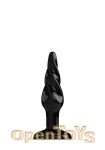 Buttplug - Rubber - 4 Inch - Model 5 - Black (Bottom Line)