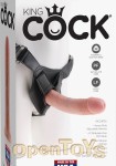 Strap On Harness with Cock - 8 Inch - White (Pipedream - King Cock)