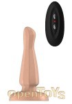 Buttplug - Rubber Vibrating - 5 Inch - Model 3 - Flesh (Bottom Line)