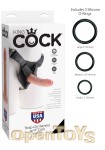 Strap On Harness with Cock - 6 Inch - White (Pipedream - King Cock)