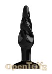 Buttplug - Rubber - 7 Inch - Model 5 - Black (Bottom Line)