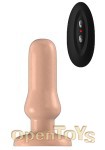 Buttplug - Rubber Vibrating - 5 Inch - Model 4 - Flesh (Bottom Line)