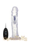 Vibrating Realistic Cock - 9 Inch - Transparent (RealRock)