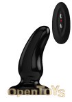 Buttplug - Rubber Vibrating - 5 Inch - Model 7 - Black (Bottom Line)
