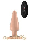 Buttplug - Rubber Vibrating - 5 Inch - Model 1 - Flesh (Bottom Line)