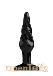 Buttplug - Rubber - 6 Inch - Model 5 - Black (Bottom Line)