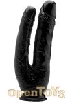 Realistic Double Cock - 10 Inch - Black (RealRock)