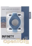 Infinity - Double Vibrating Cockring - Blue (Shots Toys - Mjuze)