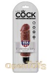 5 Inch Vibrating Stiffy - Brown (Pipedream - King Cock)
