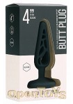 Butt Plug - Hollow 4 - 4 Inch - Black (Shots Toys - Plug and Play)