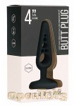 Butt Plug - Hollow 3 - 4 Inch - Black (Shots Toys - Plug and Play)
