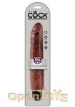 10 Inch Vibrating Stiffy - Brown (Pipedream - King Cock)