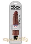 8 Inch Vibrating Stiffy - Brown (Pipedream - King Cock)
