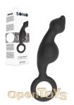 No. 62 Dildo with Metal Ring - Black (SONO)