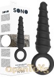 No. 60 - Dildo with Metal Ring - Black (SONO)