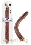 16 Inch Thick Double - Brown (Pipedream - King Cock)