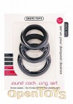 Round Cock Ring Set - Black (Shots Toys)
