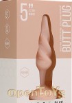 Butt Plug - Rounded - 5 Inch - Flesh (Shots Toys - Plug and Play)