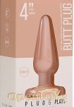 Butt Plug - Basic - 4 Inch - Flesh (Shots Toys - Plug and Play)